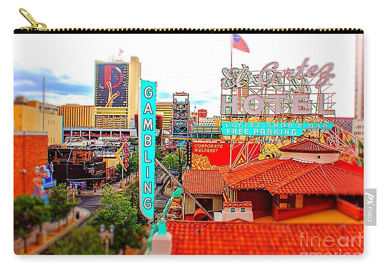  Zip Pouch featuring the photograph Day Glow Vegas Afternoon by Rodney Lee Williams