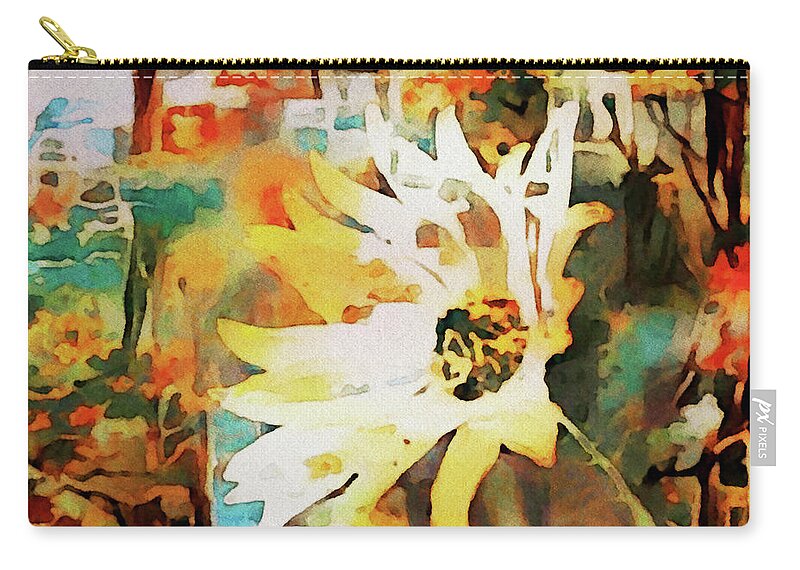 Daydreaming Daisies Zip Pouch featuring the painting Daydreaming Daisies by Susan Maxwell Schmidt