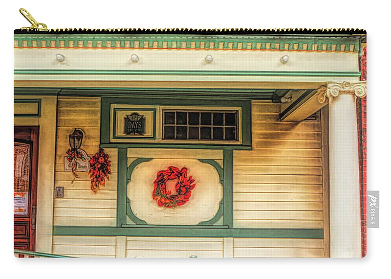 Ocean Grove Zip Pouch featuring the photograph Days Icre Ceam Store by Gary Slawsky