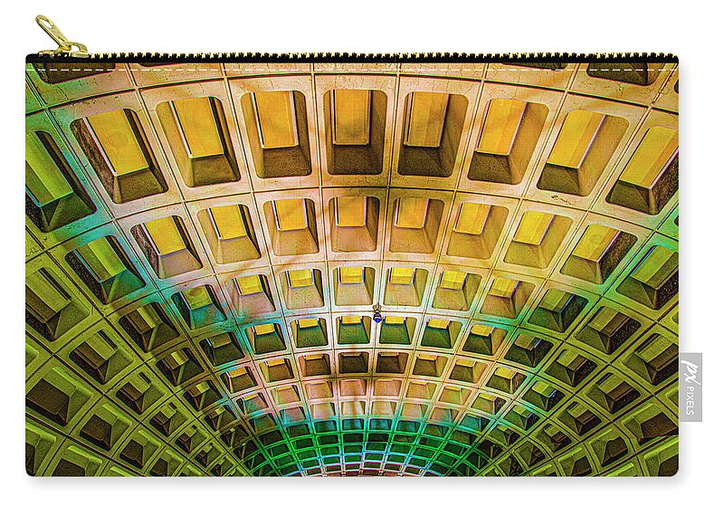 Washington Dc Metro Zip Pouch featuring the photograph DC Metro by Paul Wear