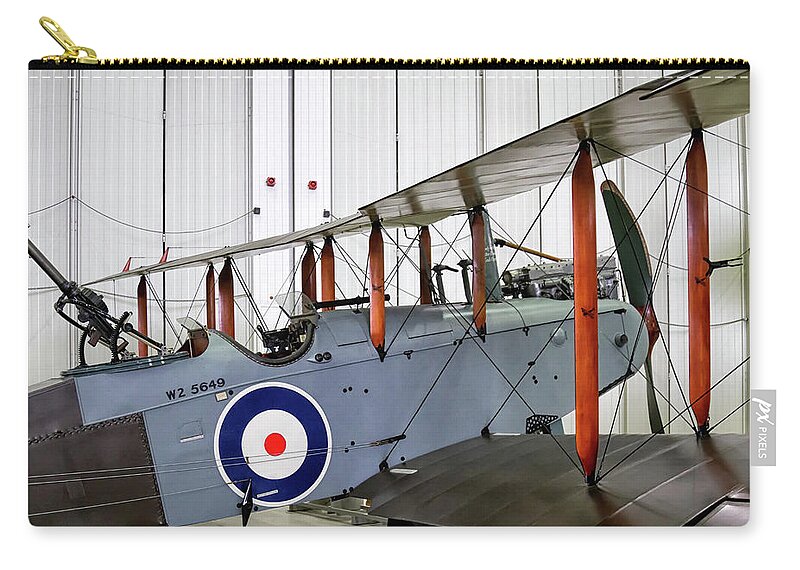 Transportation Zip Pouch featuring the photograph de Havilland DH9 by Shirley Mitchell