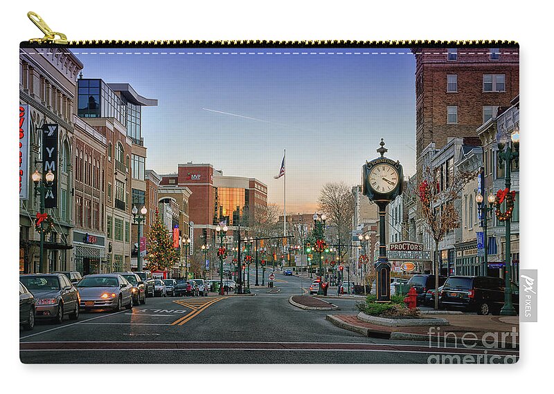Christmas Zip Pouch featuring the photograph December Light by Neil Shapiro