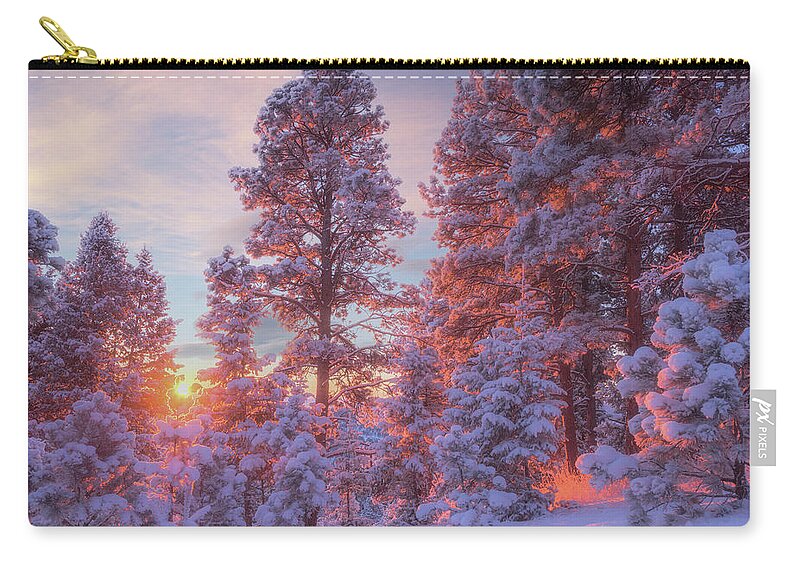 Sunrise Zip Pouch featuring the photograph December Sunrise by Darren White