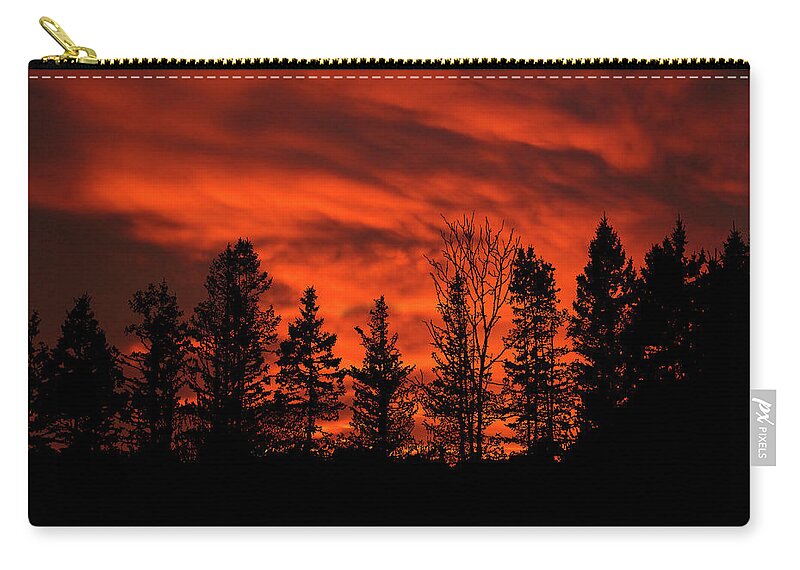 December Zip Pouch featuring the photograph December Sunset on Appalachian Trail Pennsylvania by David Dehner