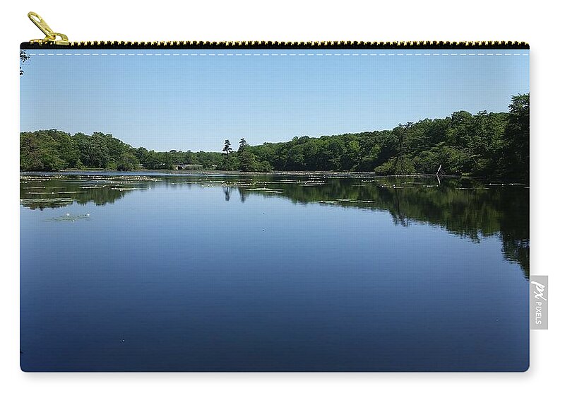 Lake Zip Pouch featuring the photograph Deep Blue West Lake Reflection by Stacie Siemsen