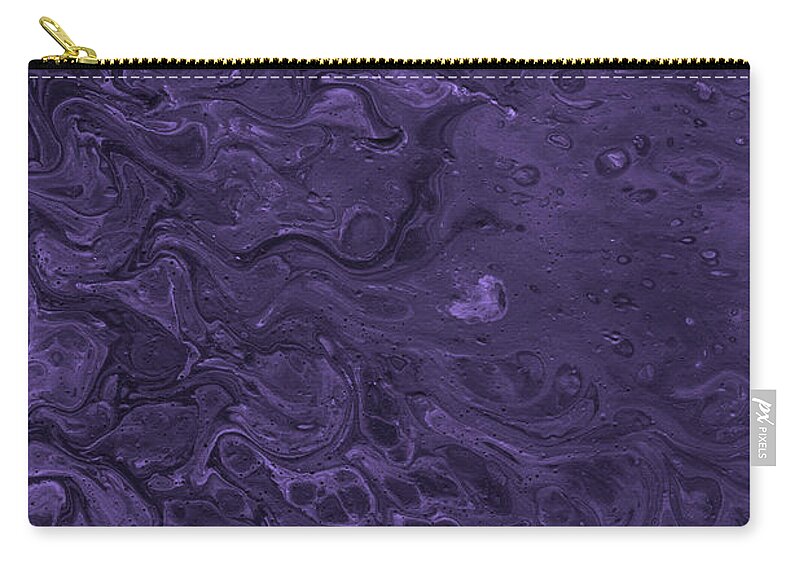 Deep Purple Carry-all Pouch featuring the painting Deep Purple by Abstract Art