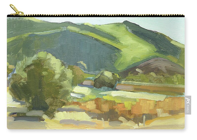 Mountain Zip Pouch featuring the painting Deer Springs - Escondido, California by Paul Strahm