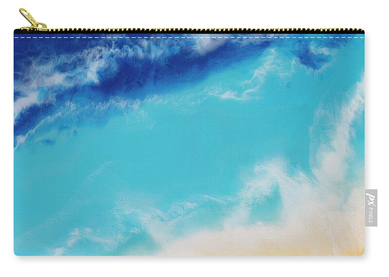 Beach Zip Pouch featuring the painting Del Mar by Tamara Nelson