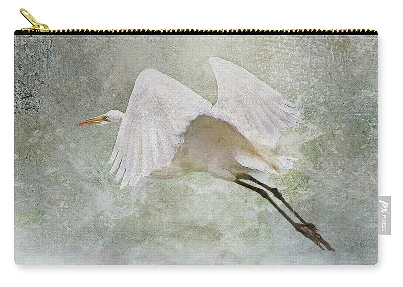 Bird Carry-all Pouch featuring the photograph Departure by Karen Lynch