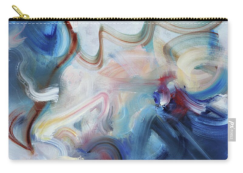 Abstraction Zip Pouch featuring the painting Des Nuages, Respect by Ritchard Rodriguez