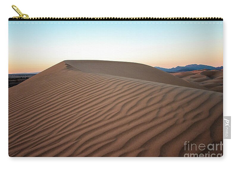 Desert Zip Pouch featuring the photograph Desert Evening by Jennifer Magallon