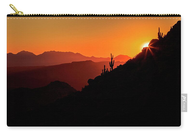 American Southwest Zip Pouch featuring the photograph Desert Light by Rick Furmanek
