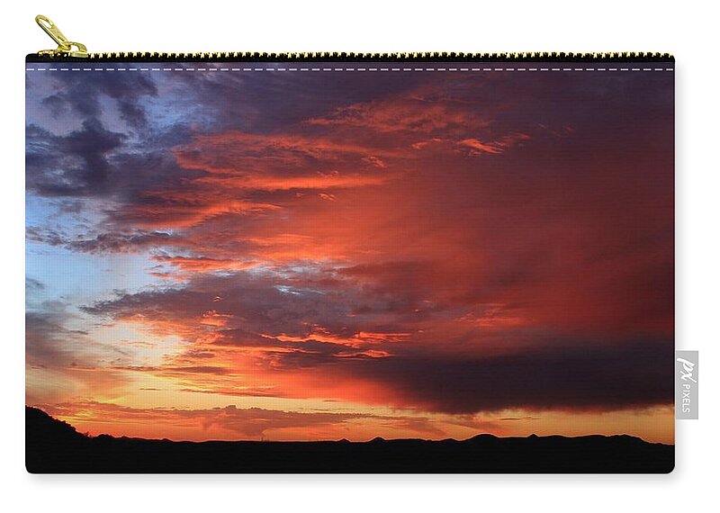 Sky Fire Zip Pouch featuring the photograph SkyFire - 3 by Gene Taylor