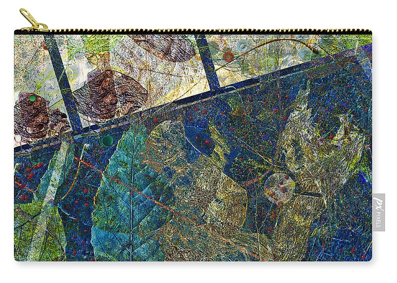 Abstract Zip Pouch featuring the digital art Desert Organic Vertical by Sandra Selle Rodriguez