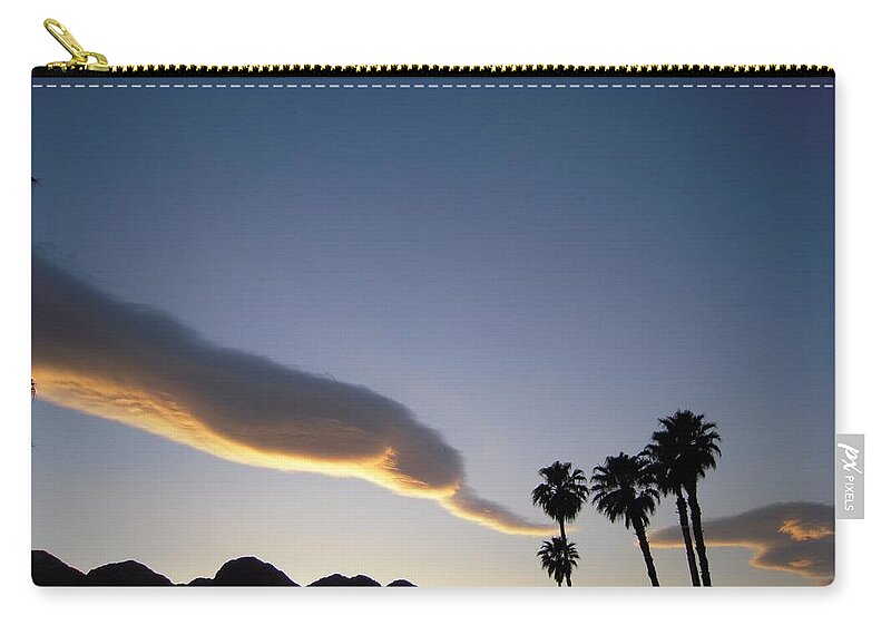 Sky Zip Pouch featuring the photograph Desert Sky, II by Leslie Porter