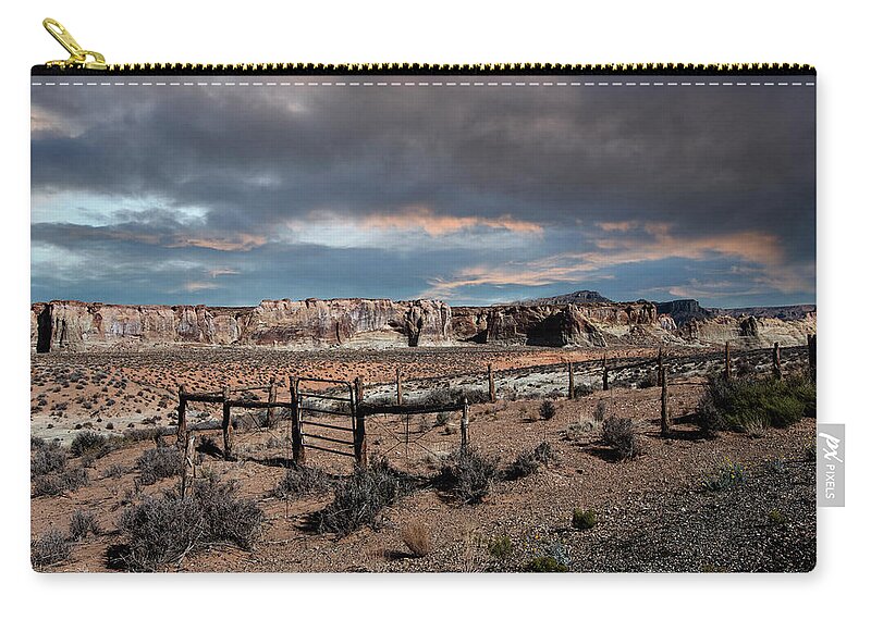 Desert Zip Pouch featuring the photograph Desert Storm by Carmen Kern