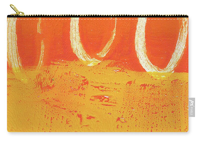 Abstract Zip Pouch featuring the painting Desert Sun by Linda Woods