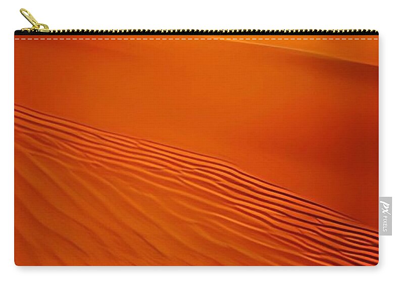 Shadowy Landscape Zip Pouch featuring the painting Desert Sunset No3 by Bonnie Bruno