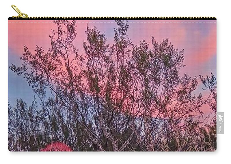 Pink Skies Carry-all Pouch featuring the photograph Desert Tranquility by Judy Kennedy