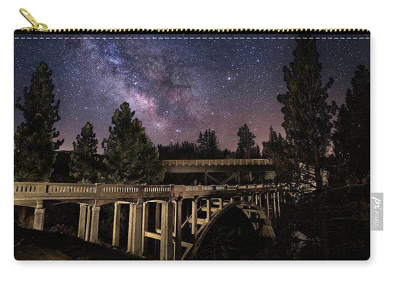 Bridge Zip Pouch featuring the photograph Devils Corral Nightscape by Mike Lee