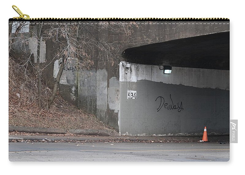 Urban Zip Pouch featuring the photograph Dewey by Kreddible Trout