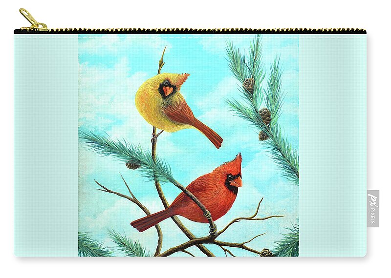 Did Zip Pouch featuring the painting Did You Bring Breakfast? by Sarah Irland