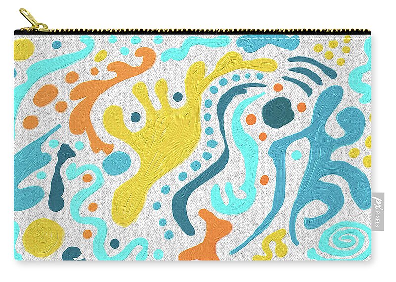Abstract Zip Pouch featuring the painting Diffusion by Christina Wedberg