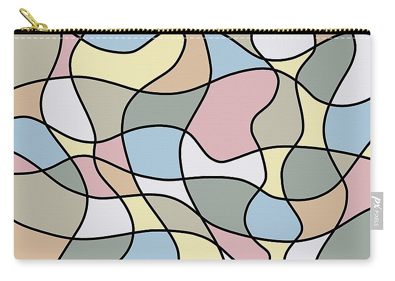 Abstract Zip Pouch featuring the digital art Digital Art 124 by Angie Tirado