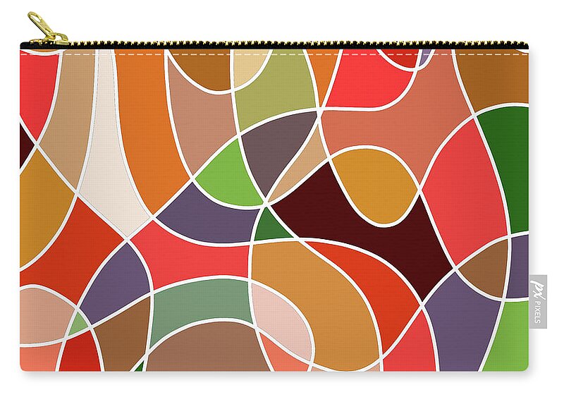Abstract Zip Pouch featuring the digital art Digital Art 126 by Angie Tirado