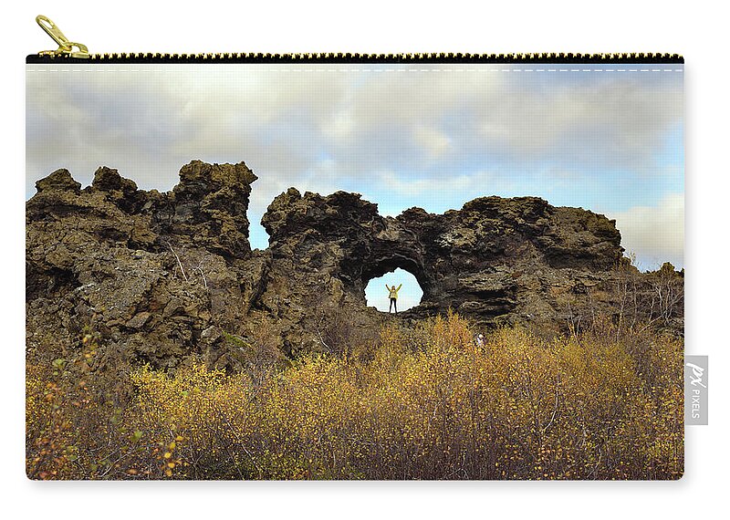 Iceland Zip Pouch featuring the photograph Dimmuborgir, the Black Fortress by RicardMN Photography