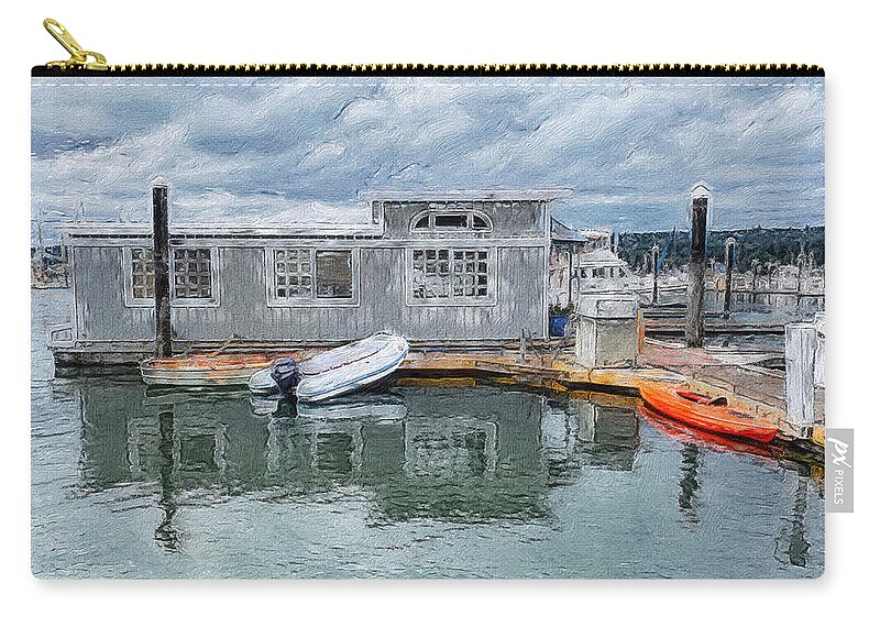 Brushstroke Zip Pouch featuring the photograph Dinghies by Jerry Abbott