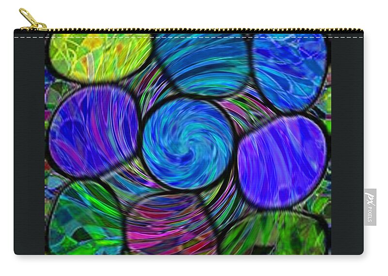 Eggs Carry-all Pouch featuring the digital art Dinosaur Eggs by Ronald Mills