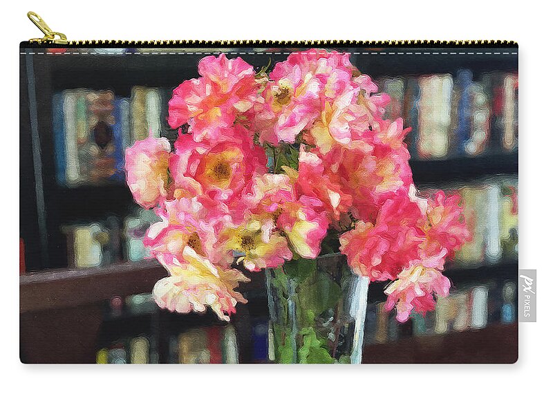 Roses Carry-all Pouch featuring the photograph Disney Rose Bouquet by Brian Watt
