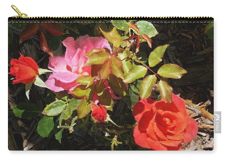 Roses Carry-all Pouch featuring the photograph Disney Roses Four by Brian Watt