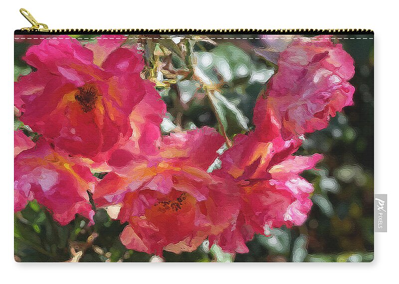 Roses Zip Pouch featuring the photograph Disney Roses Three by Brian Watt
