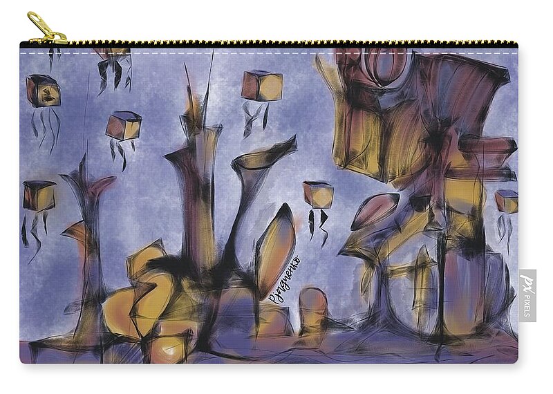 World Carry-all Pouch featuring the digital art Distant world by Ljev Rjadcenko
