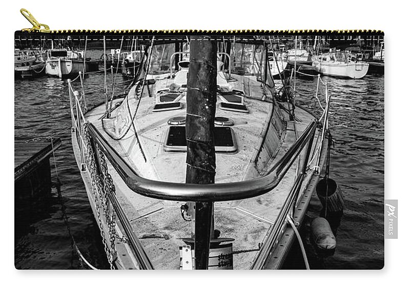 Boat Zip Pouch featuring the photograph Docked by Jamie Tyler