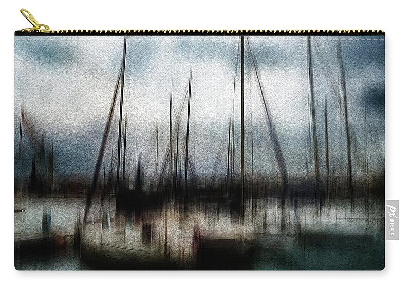 Sailboats Zip Pouch featuring the photograph Docked sailboats by Al Fio Bonina