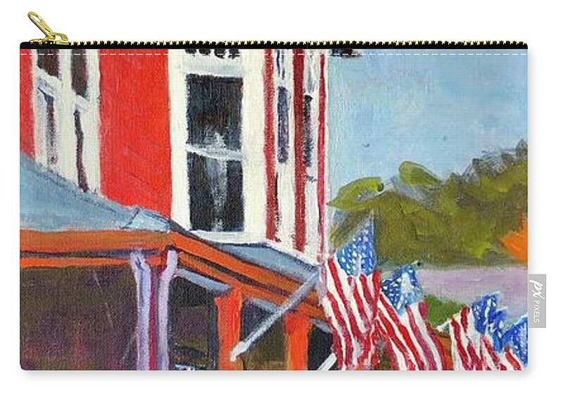 Dodges Store Carry-all Pouch featuring the painting Dodges Store by Cyndie Katz