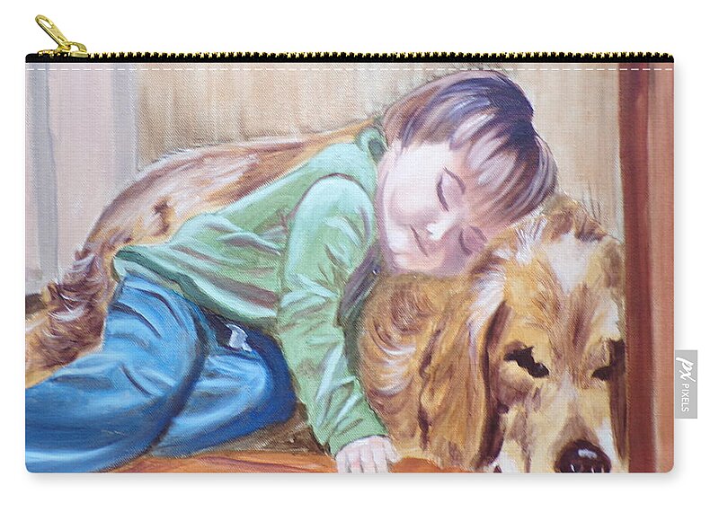 Pets Carry-all Pouch featuring the painting Doggy Pillow by Kathie Camara