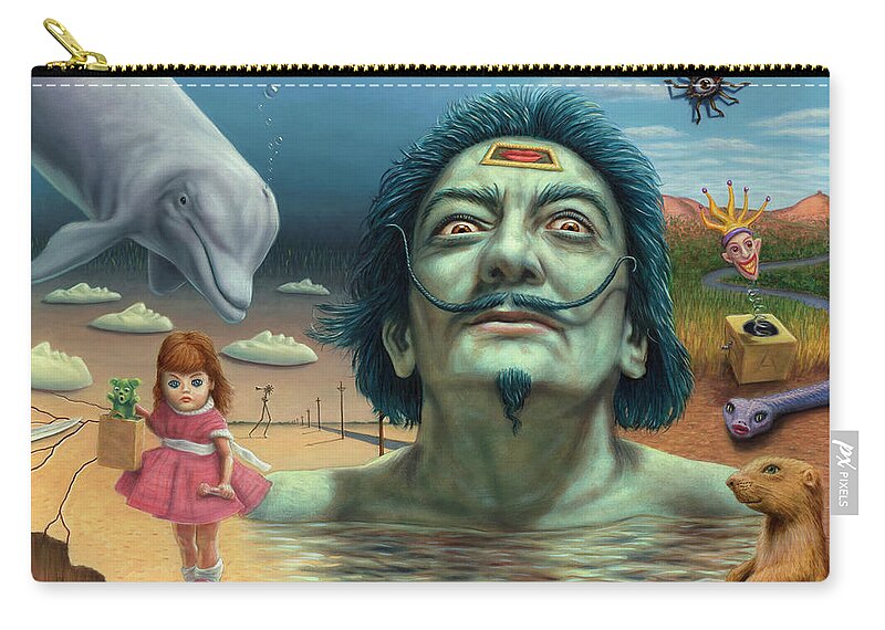 Salvador Carry-all Pouch featuring the painting Dolly in Dali-Land by James W Johnson