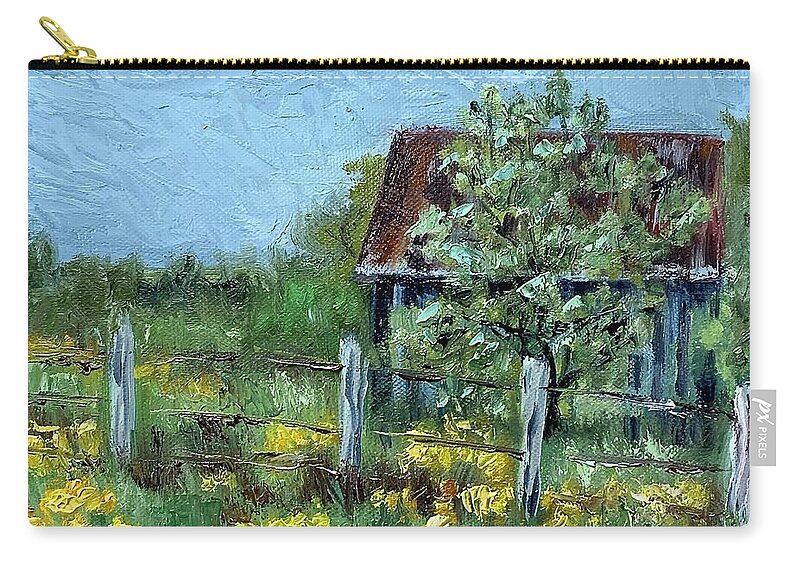 Zip Pouch featuring the painting Don't be Shy by Melissa Torres