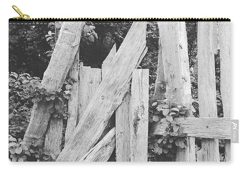 Black And White Zip Pouch featuring the photograph Don't Fence Me In by Jeff Danos
