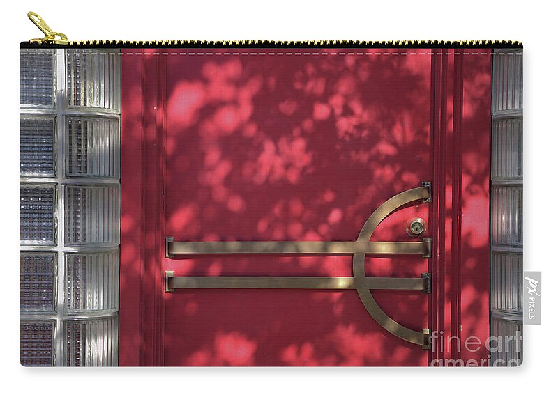 Door Zip Pouch featuring the photograph Door with Morning Light and Shadows by Kae Cheatham