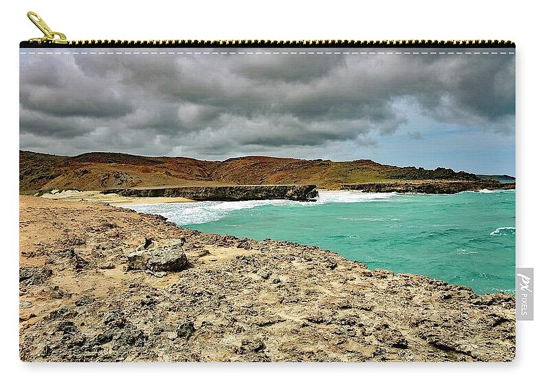 Landscape Carry-all Pouch featuring the photograph Dos Playa by Monika Salvan
