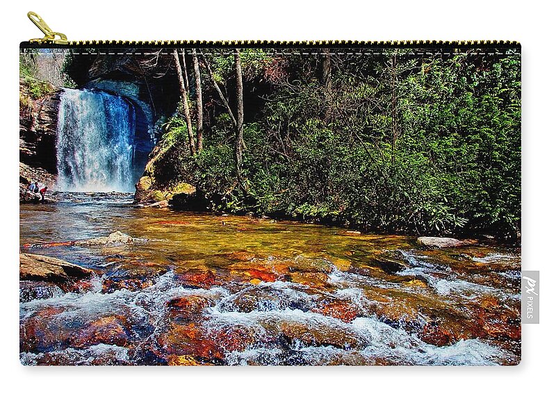 Waterfall Carry-all Pouch featuring the photograph Down By the River by Allen Nice-Webb