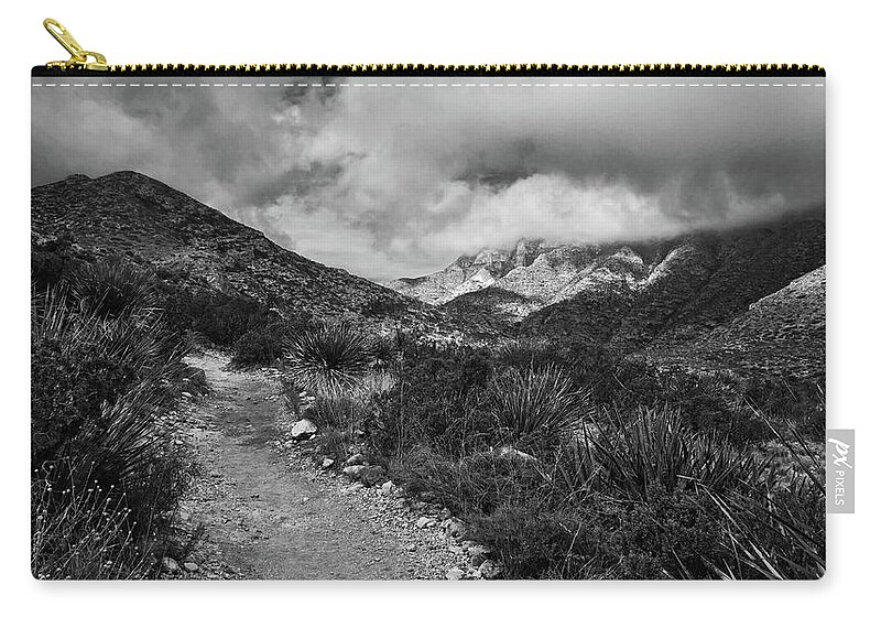 Texas Zip Pouch featuring the photograph Down Into the Canyon by George Taylor