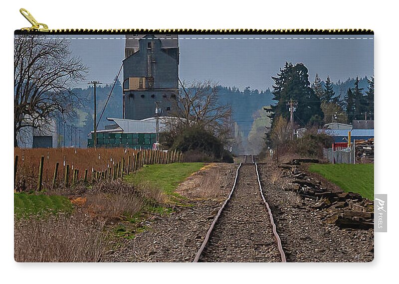 Pratum Or Zip Pouch featuring the photograph Down the track by Ulrich Burkhalter