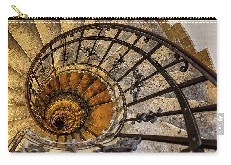 Abstract Zip Pouch featuring the photograph Downward Spiral by Rick Deacon