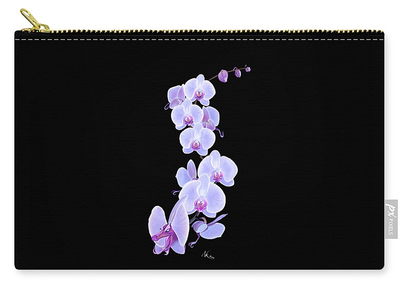 Flower Carry-all Pouch featuring the digital art Dragon Orchid by Norman Klein